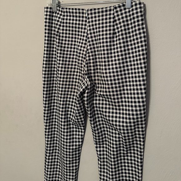 Princess Polly Women's Iggy Gingham Pants in White and Black Size 8 - Picture 14 of 16